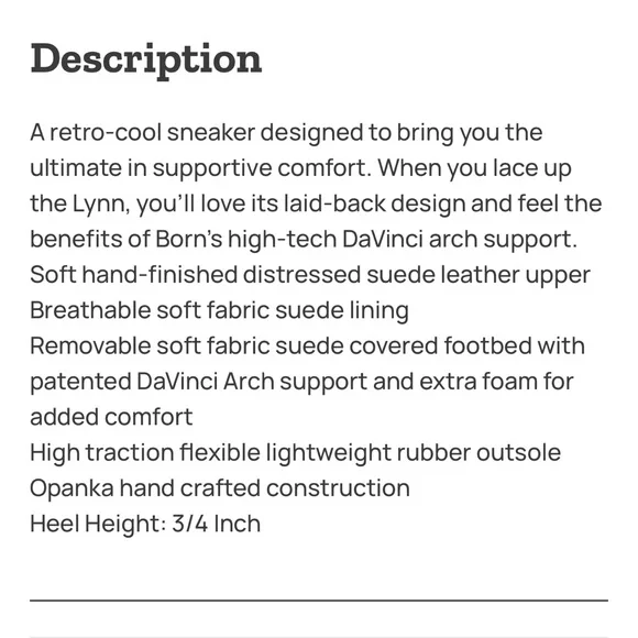 NIB Born Lynn Sneaker - Ws 7.5 - Picture 2 of 5